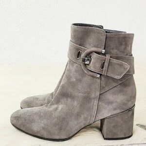 Napoleoni Grey Suede Ankle‎ Boots 10